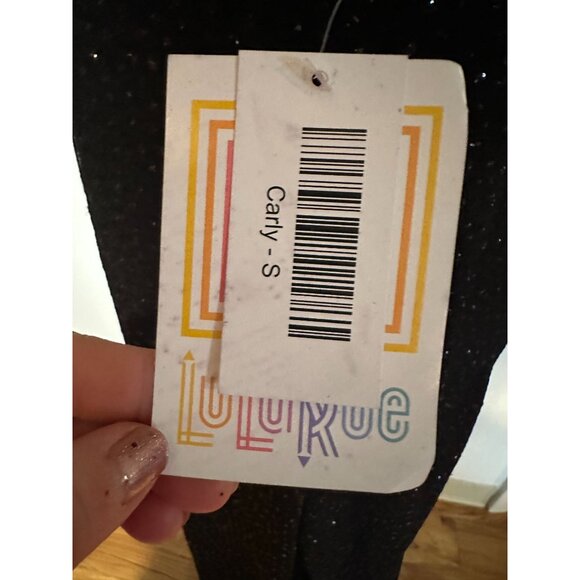 LuLaRoe Elegant Carly Crystal Sparkle Black Dress – Size‎ Small (NWT) - Picture 2 of 8